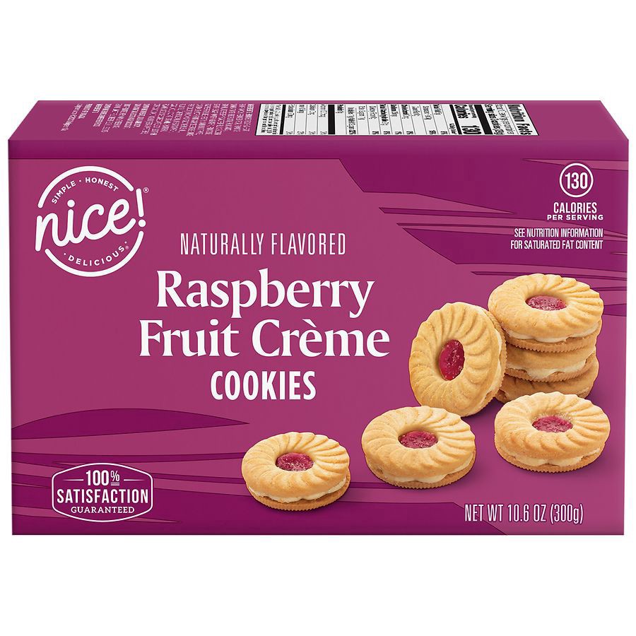 slide 3 of 5, Nice! Raspberry Fruit Creme Cookies, 10.6 oz