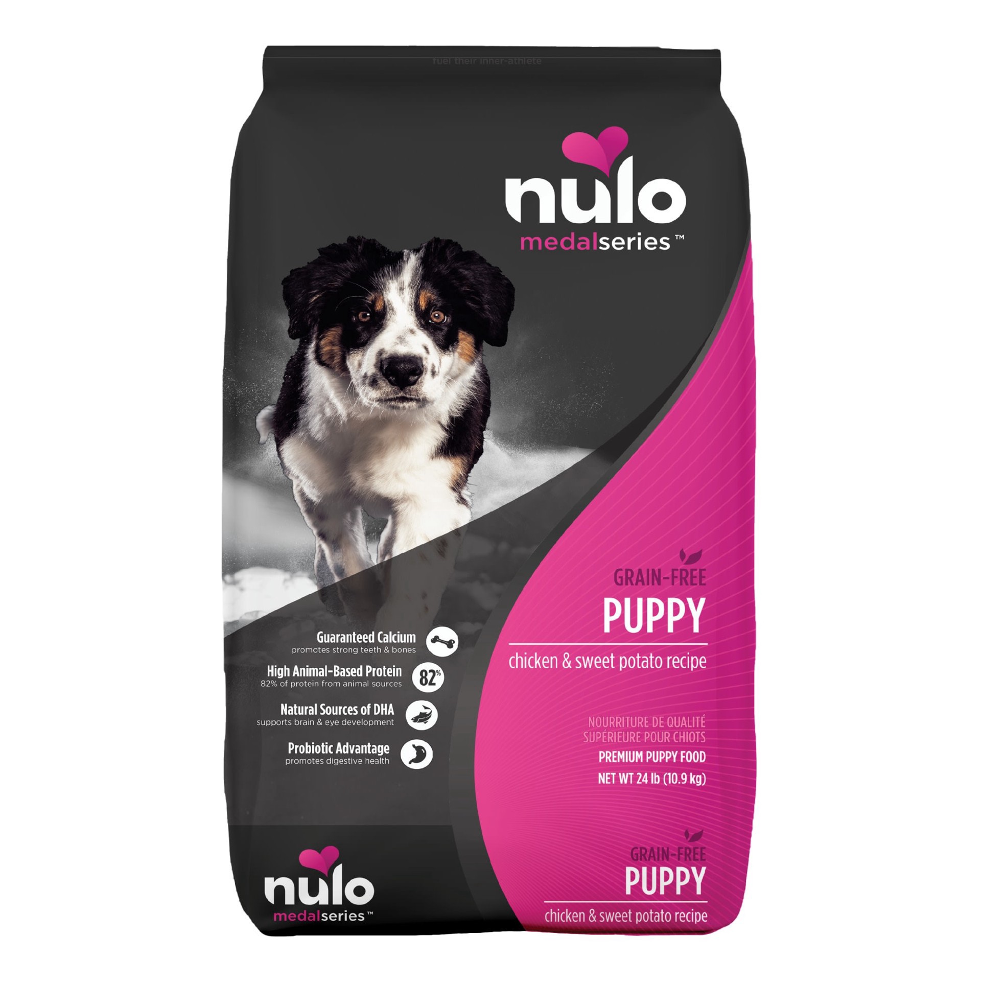 slide 1 of 1, Nulo MedalSeries Grain-Free Chicken and Sweet Potato Dry Puppy Food, 24 lb