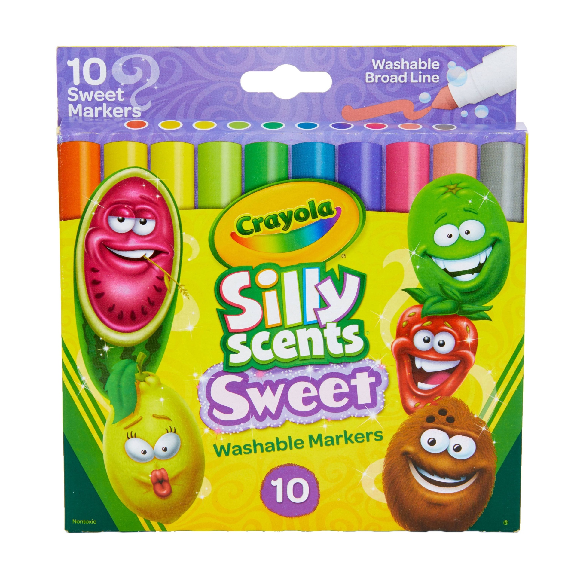 slide 1 of 1, Crayola Silly Scents Sweet Washable Markers, 10 ct