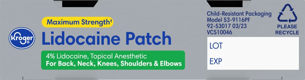 slide 3 of 4, Kroger Pain Relief 4% Lidocaine Patch, 6 ct
