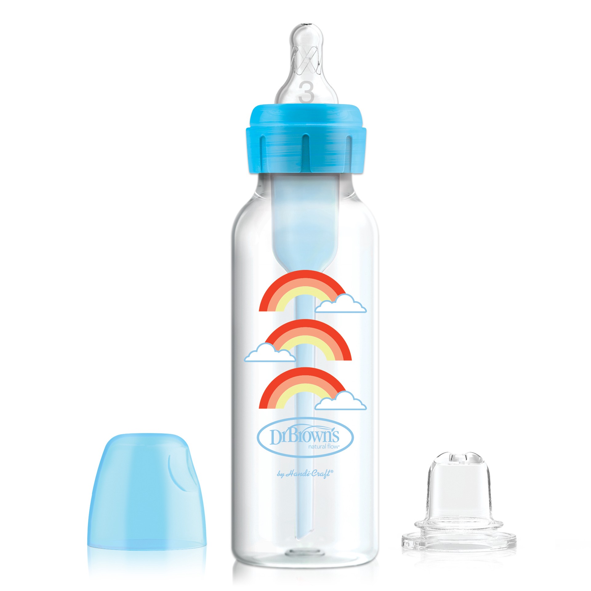 slide 1 of 5, Dr. Brown's Options+ Narrow Bottle to Sippy Baby Bottle Start Kit, Blue, 8oz, 8 fl oz