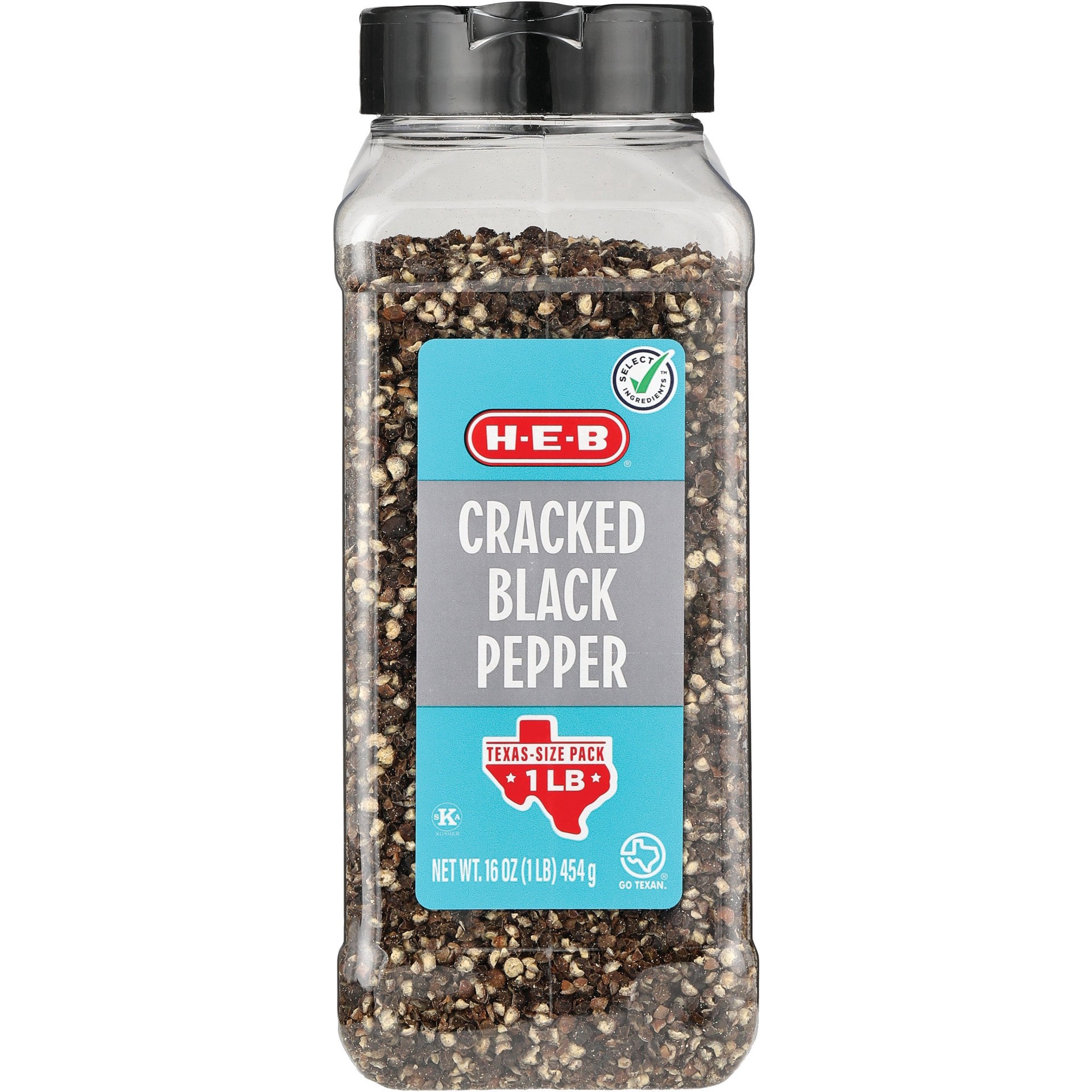 slide 1 of 1, H-E-B Cracked Black Pepper - Texas Size Pack, 16 oz
