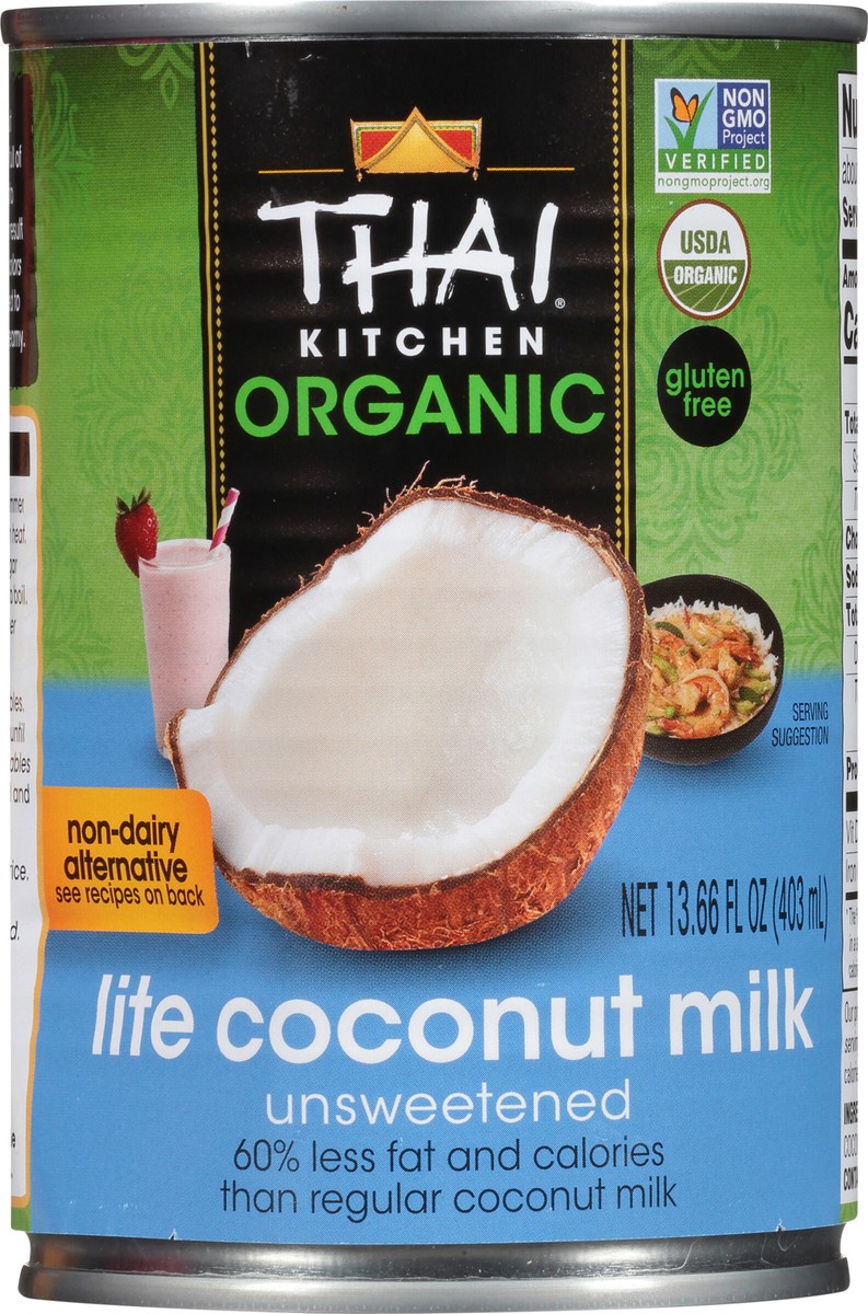 slide 7 of 7, Thai Kitchen Organic Gluten Free Lite Coconut Milk, 13.66 fl oz