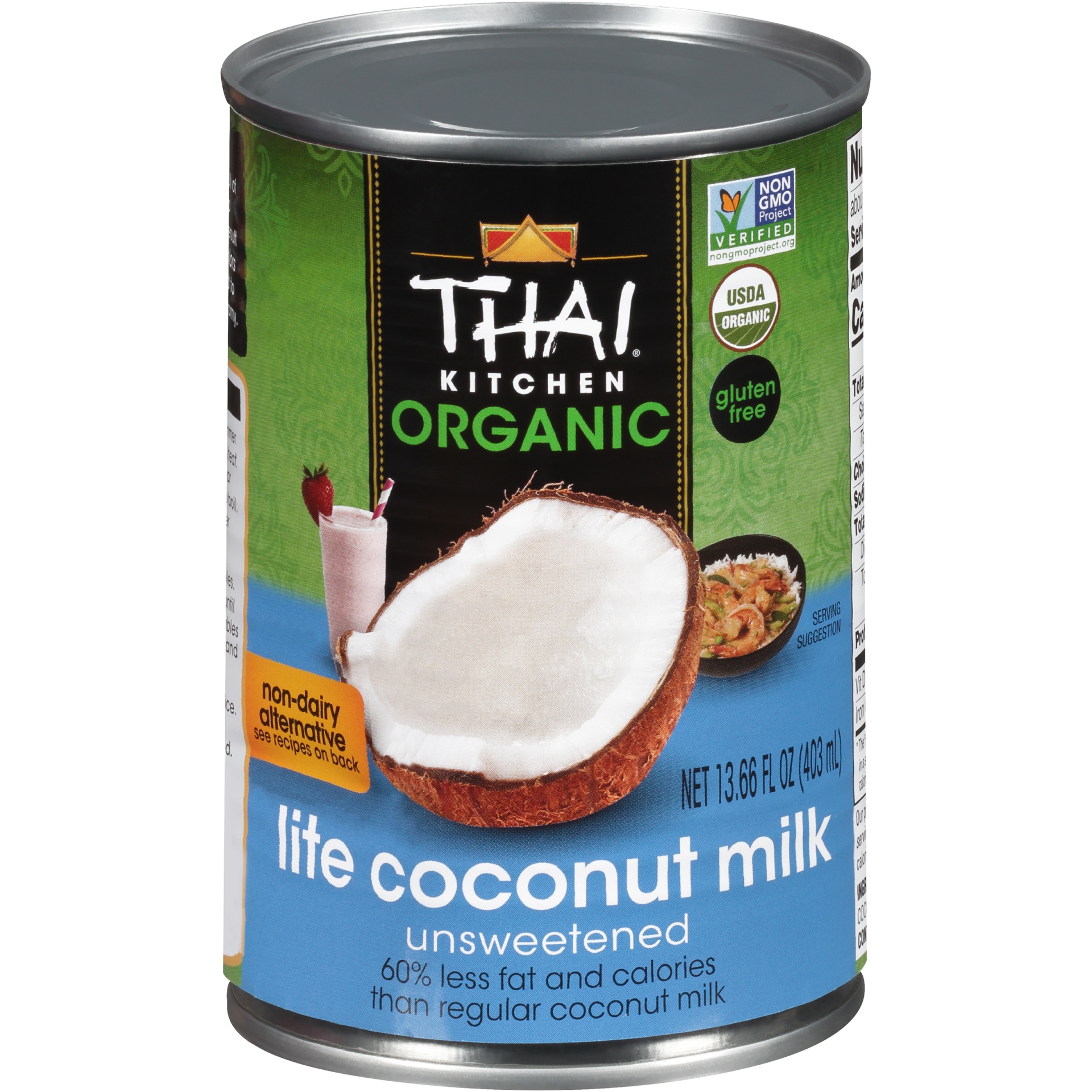 slide 1 of 5, Thai Kitchen Organic Gluten Free Lite Coconut Milk, 13.66 fl oz