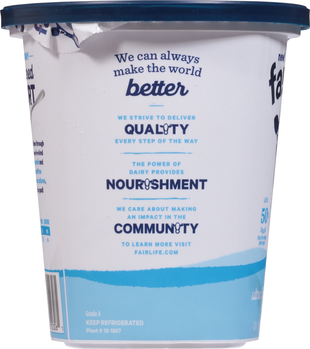 slide 2 of 9, fairlife 2% Milkfat Ultra-Filtered Plain Yogurt 24 oz, 24 oz
