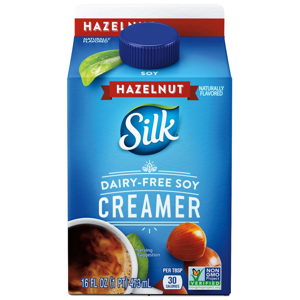 slide 1 of 8, Silk Hazelnut Dairyfree Soy Creamer, 16 fl oz