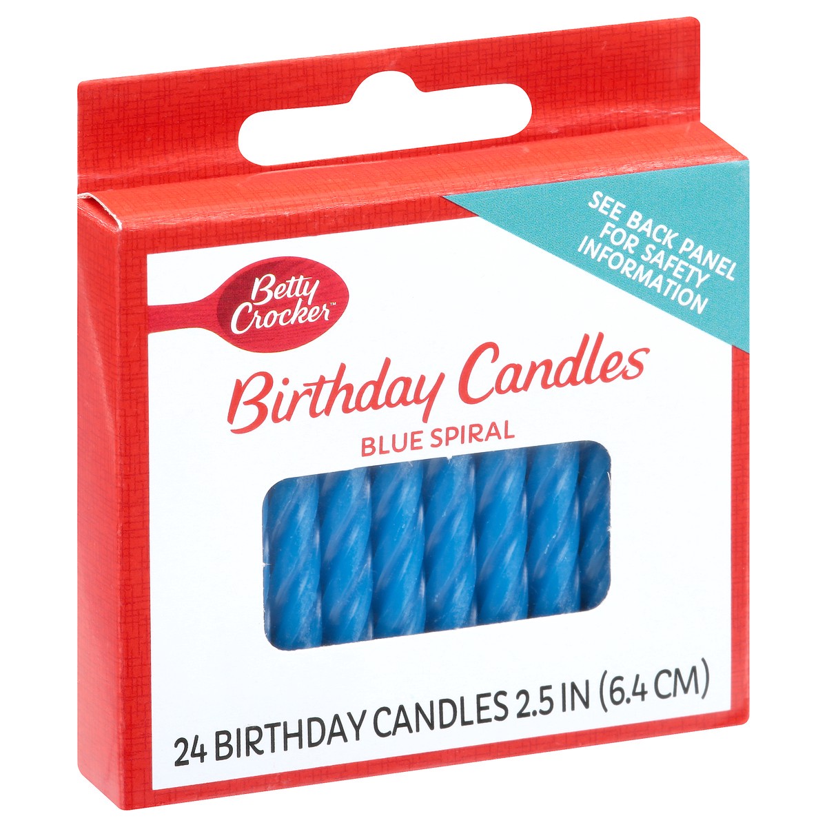 slide 8 of 9, Betty Crocker Blue Spiral Birthday Candles 24 ea, 24 ct