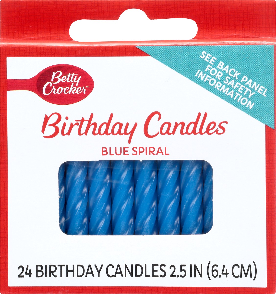 slide 6 of 9, Betty Crocker Blue Spiral Birthday Candles 24 ea, 24 ct