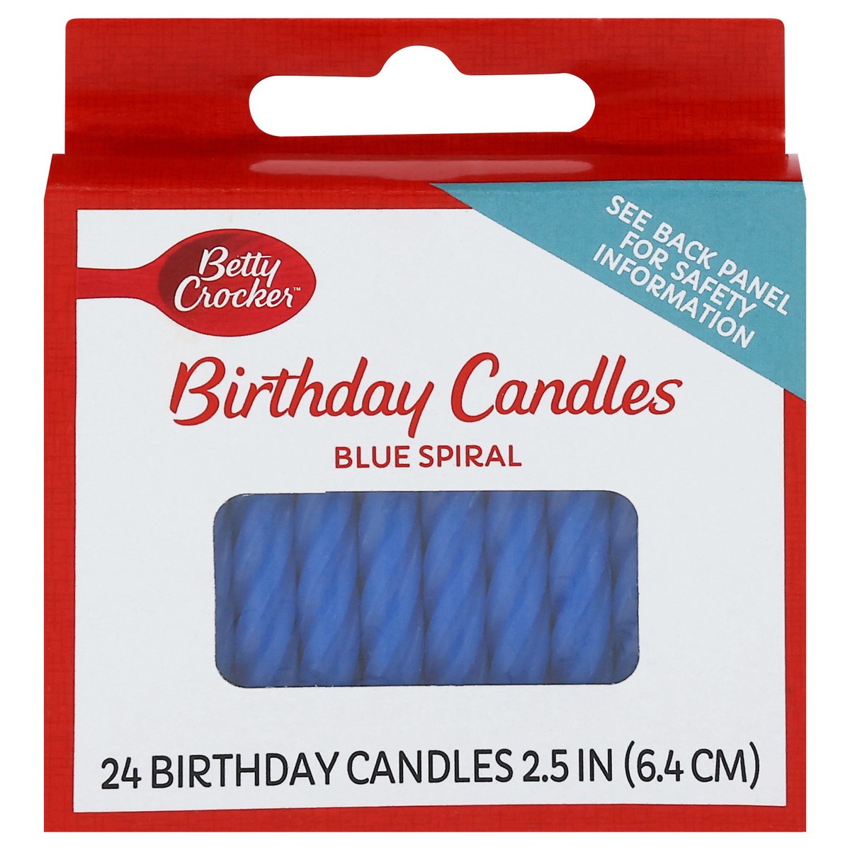 slide 1 of 9, Betty Crocker Blue Spiral Birthday Candles 24 ea, 24 ct