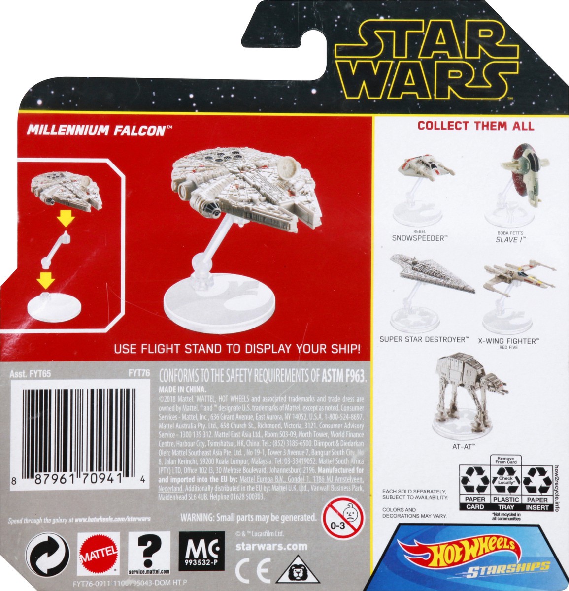 slide 4 of 9, Hot Wheels Star Wars 4+ Millennium Falcon Die-Cast 1 ea, 1 ct