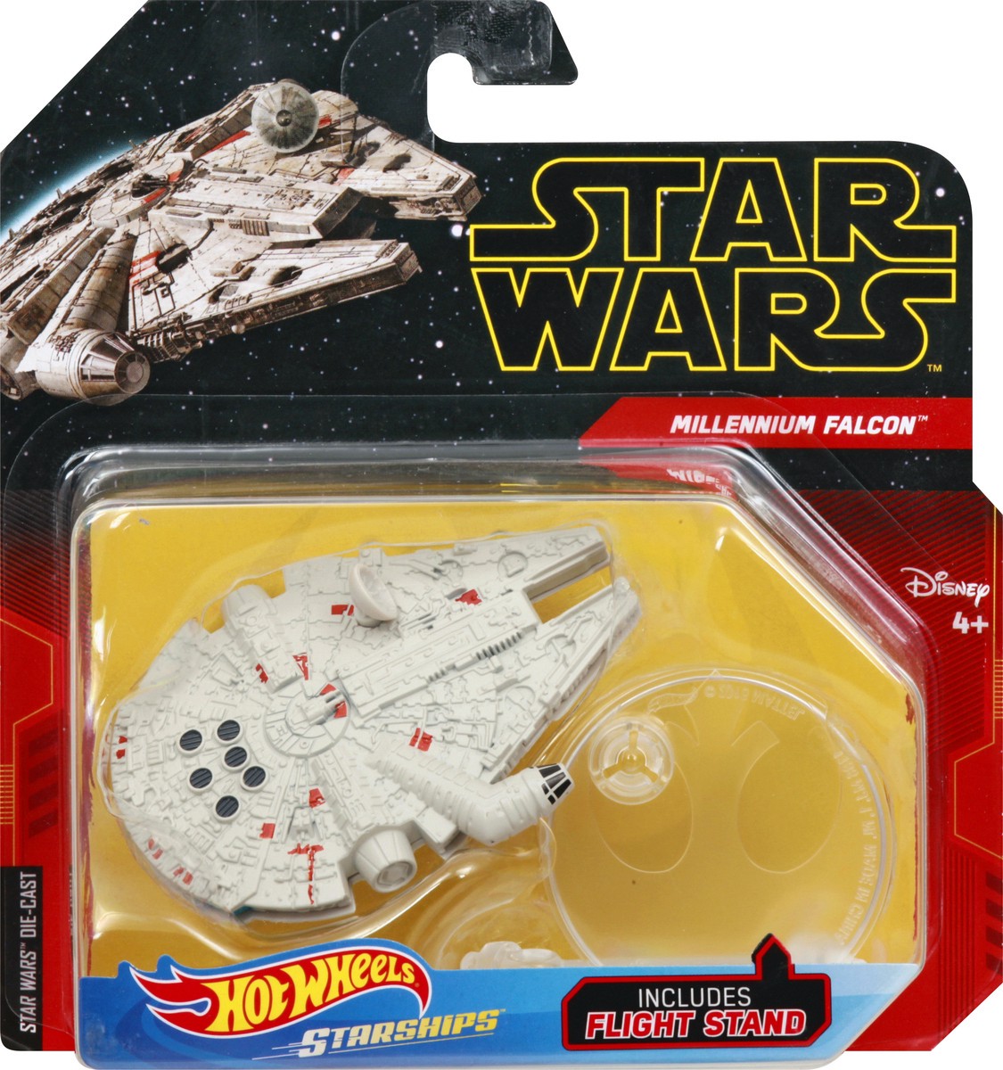 slide 1 of 9, Hot Wheels Star Wars 4+ Millennium Falcon Die-Cast 1 ea, 1 ct