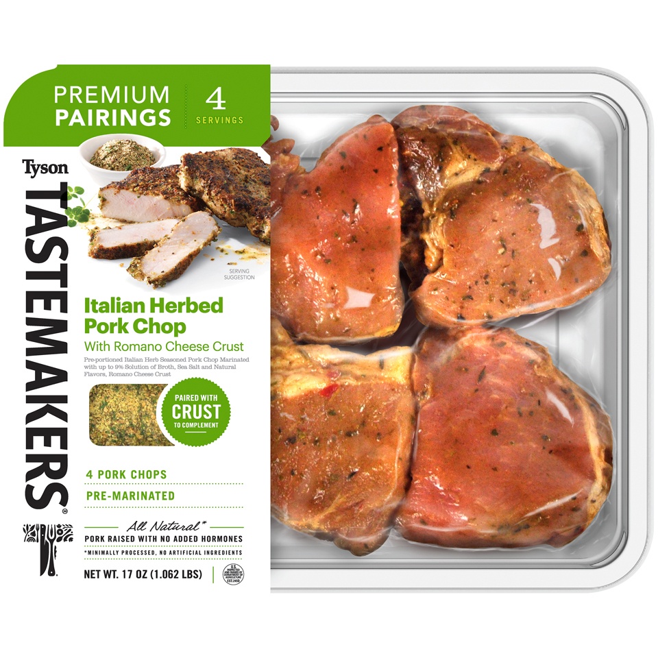 Tyson Tastemakers Italian Herbed Pork Chop with Romano Cheese Crust 16