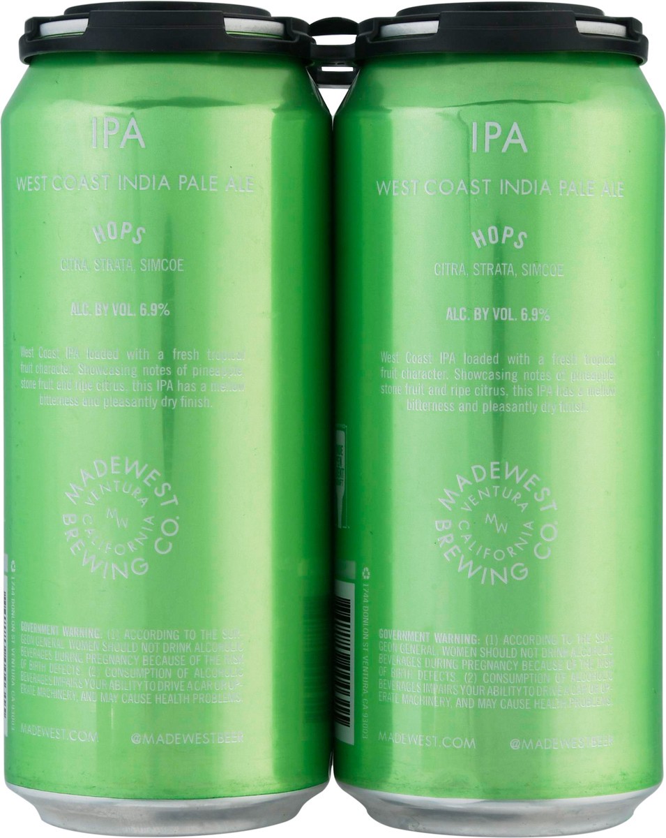 slide 5 of 12, MadeWest IPA Beer 4 - 16 fl oz Cans, 6 ct