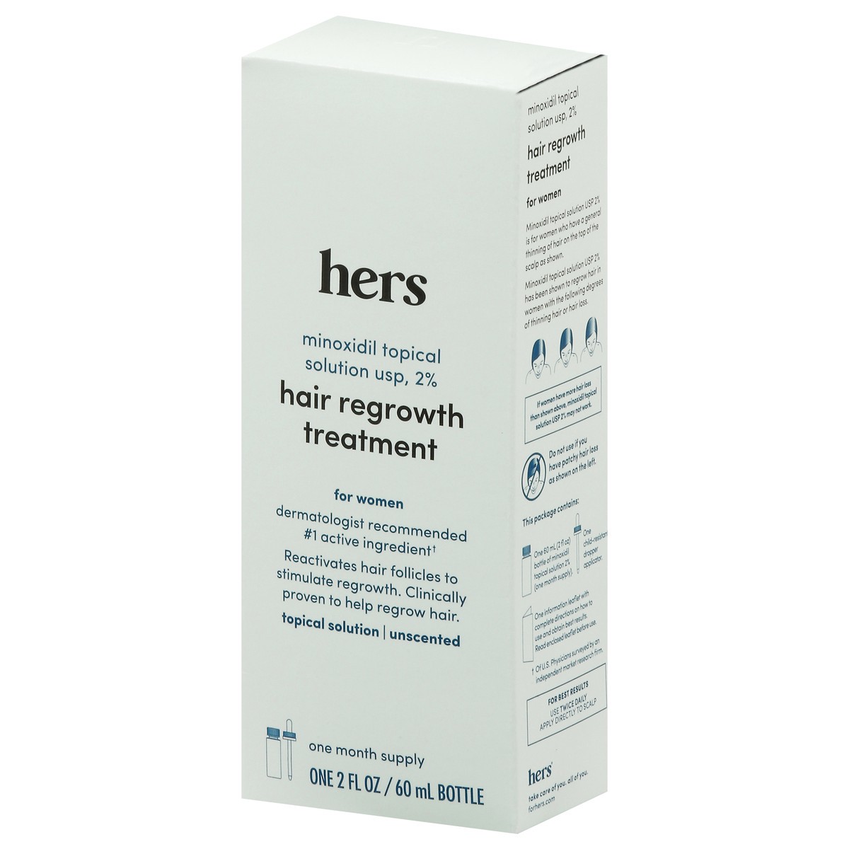 slide 7 of 9, Hers Unscented Hair Regrowth Treatment For Women 2 fl oz, 2 fl oz