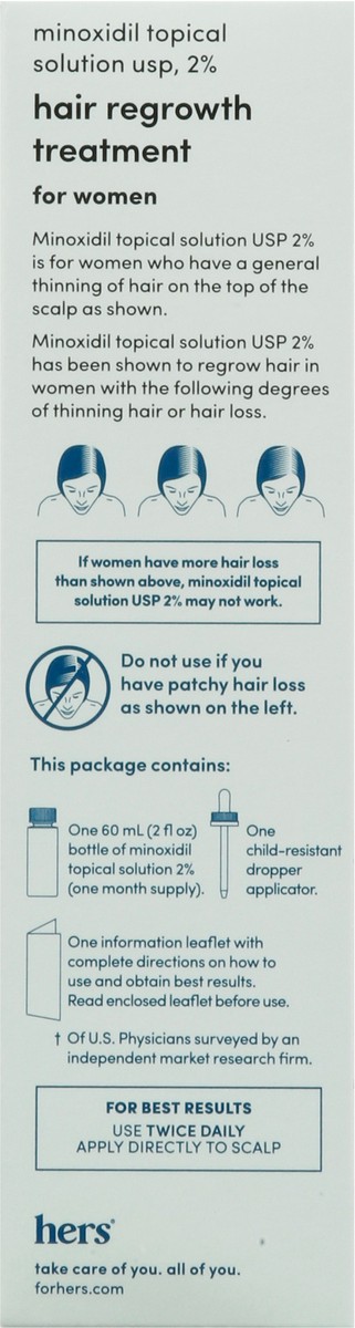 slide 9 of 9, Hers Unscented Hair Regrowth Treatment For Women 2 fl oz, 2 fl oz