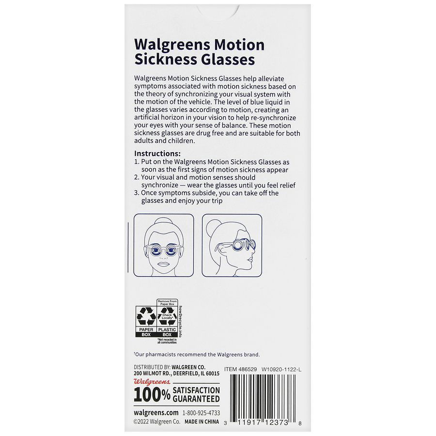 slide 3 of 5, Walgreens Motion Sickness Glasses, 1 ct