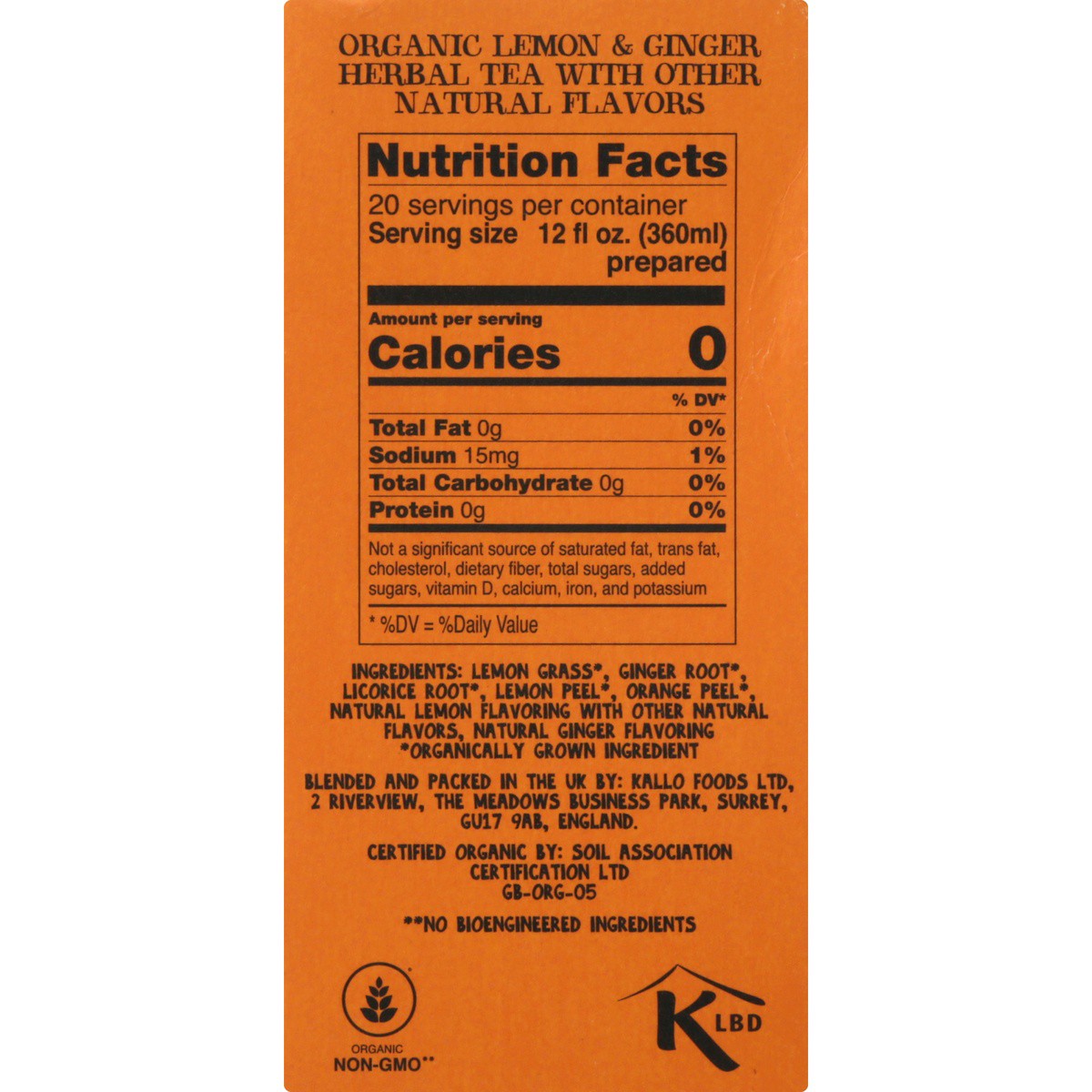 slide 8 of 9, Clipper Tea Lemon & Ginger Herbal Tea Envelopes - 20 ct, 20 ct