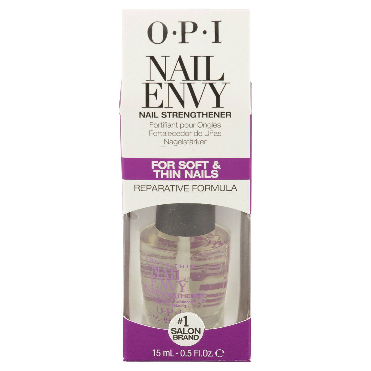 slide 1 of 3, OPI Nail Envy Nail Strengthener Polish, Soft & Thin Nails, 0.5 oz