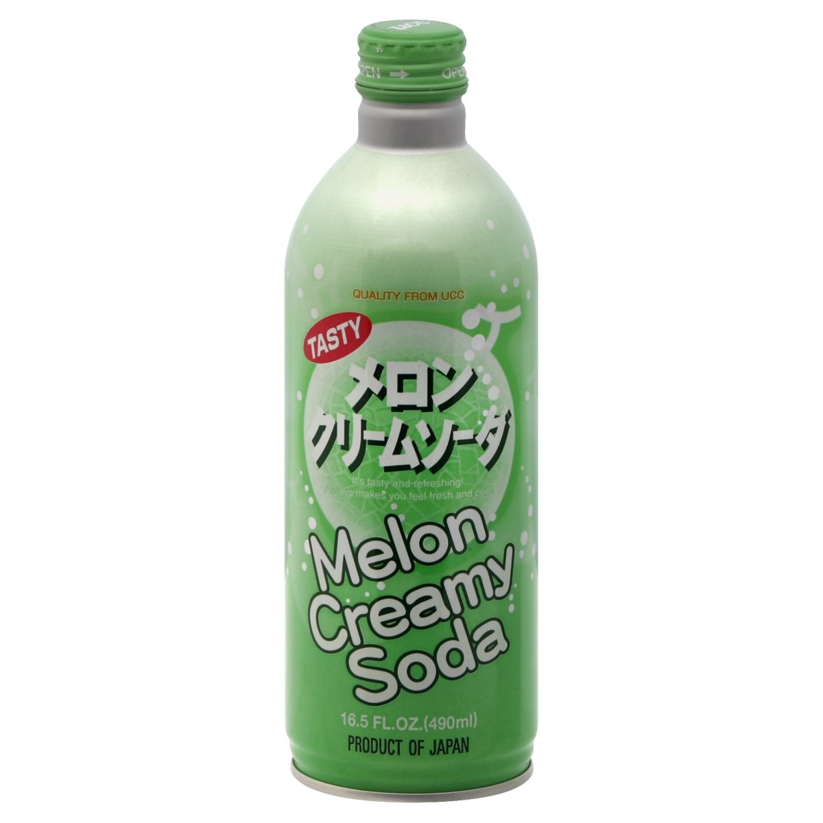 slide 1 of 4, Ucc Melon Creamy Soda, 16.5 oz