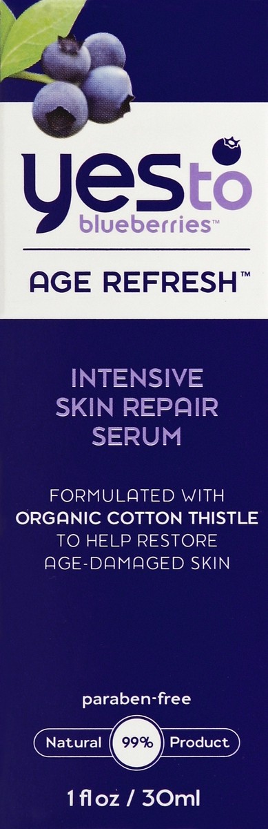 slide 4 of 5, Yes to Blueberries Age Refresh Intensive Skin Repair Serum, 1 oz