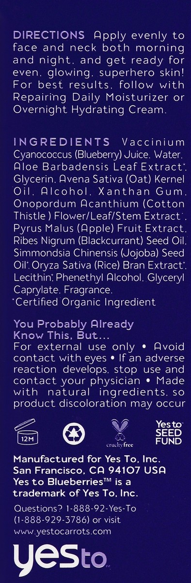 slide 5 of 5, Yes to Blueberries Age Refresh Intensive Skin Repair Serum, 1 oz