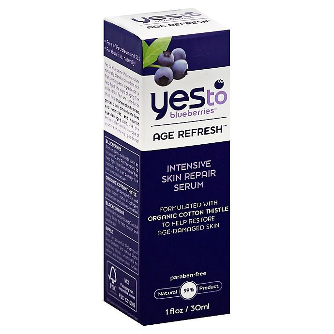slide 1 of 5, Yes to Blueberries Age Refresh Intensive Skin Repair Serum, 1 oz