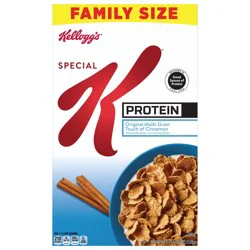 Kellogg's Special K Protein Cold Breakfast Cereal, 10g Protein, 11 Vitamins and Minerals, Family Size, Original Multi-Grain Touch of Cinnamon, 19oz Box (1 Box)