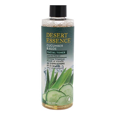 slide 1 of 1, Desert Essence Cucumber Aloe Facial Toner with Tea Tree Oil, 8 oz