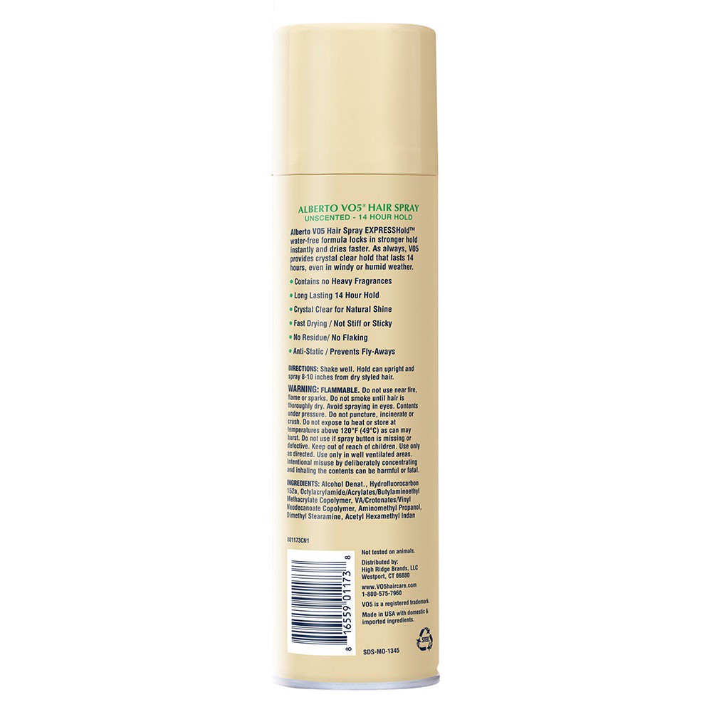 slide 2 of 2, Alberto VO5 Vo5 Unscented Hair Spray, 8.5 Oz, 1 ct