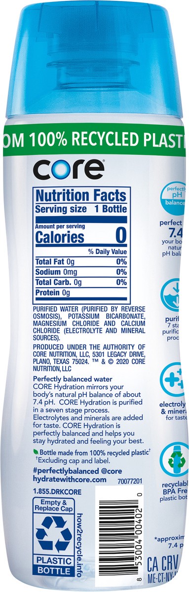 slide 3 of 12, CORE Hydration Nutrient Enhanced Water, 20 fl oz bottle, 20 oz
