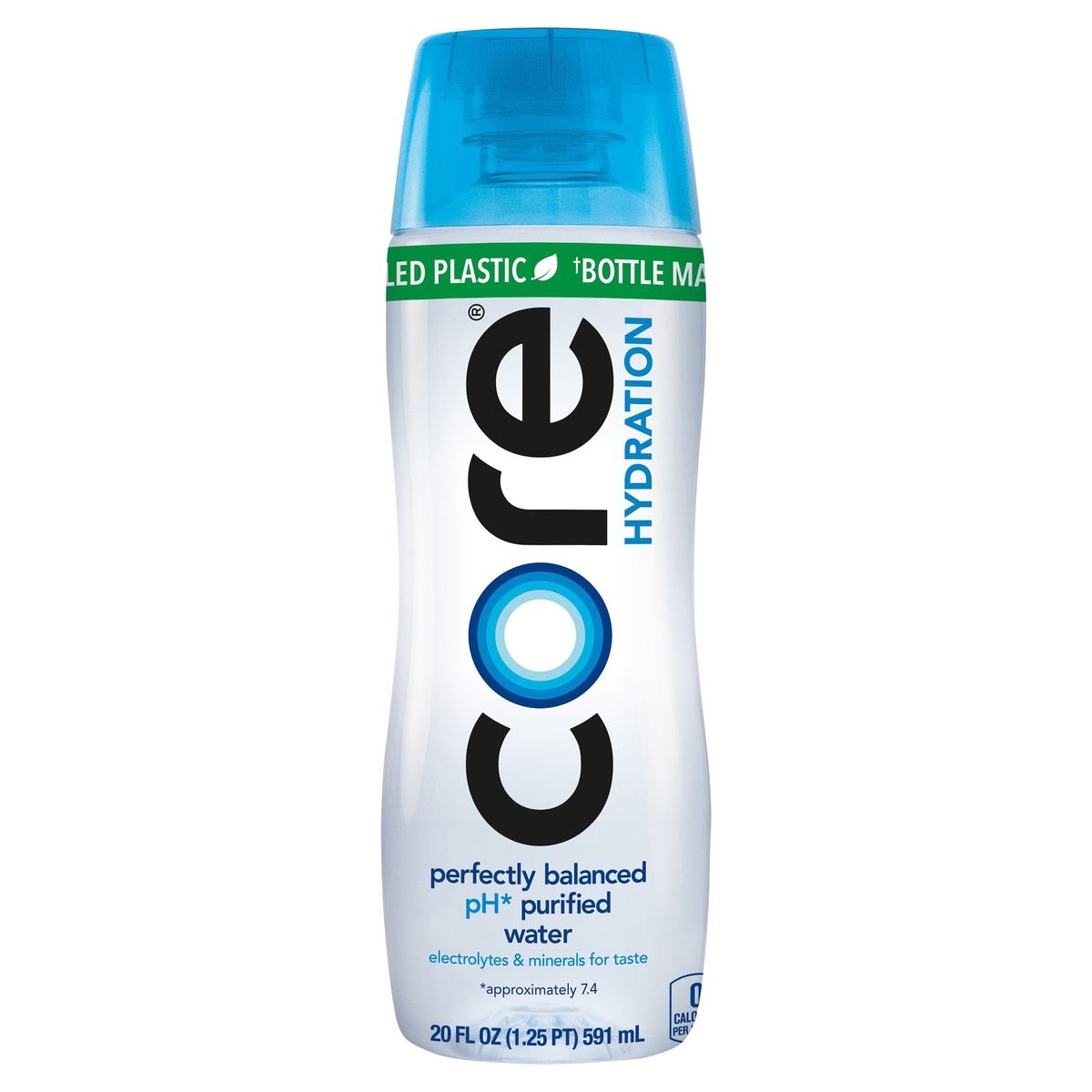 slide 1 of 1, Core Hydration Purified Water - 20 fl oz Bottle, 20 fl oz