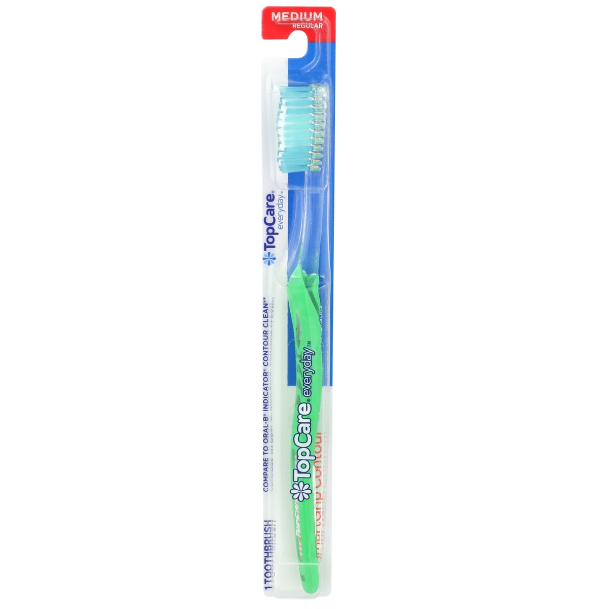 slide 1 of 1, TopCare Top Care Smart Grip Toothbrush - Medium, 1 ct