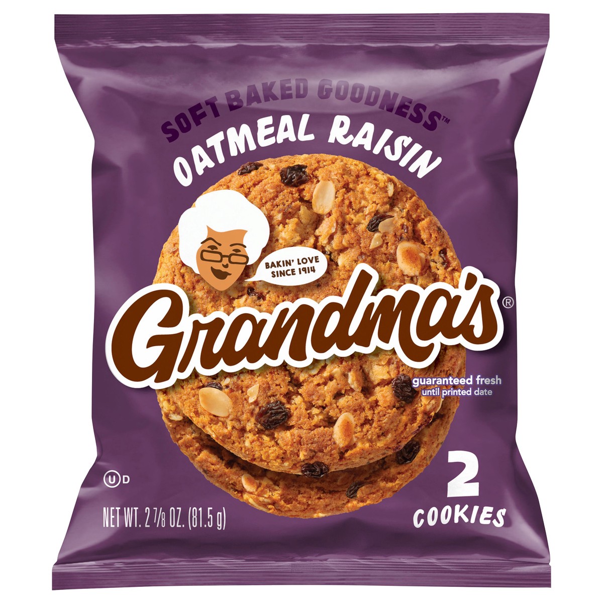 slide 1 of 6, Grandma's Cookies Oatmeal Raisin 2 7/8 Oz, 2 ct