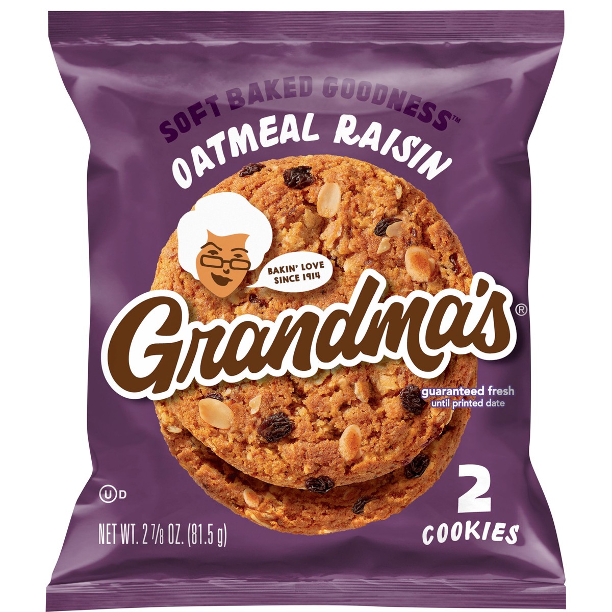 slide 1 of 6, Grandma's Cookies Oatmeal Raisin 2 7/8 Oz, 2 ct