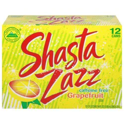 Shasta Zazz Caffeine Free Grapefruit Soda 12 - 12 fl oz Cans