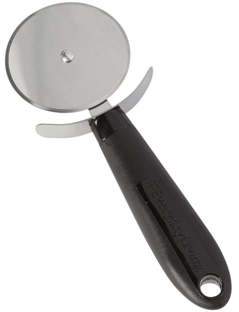 slide 1 of 1, Everyday Living Stainless Steel Pizza Cutter - Black, 1 ct