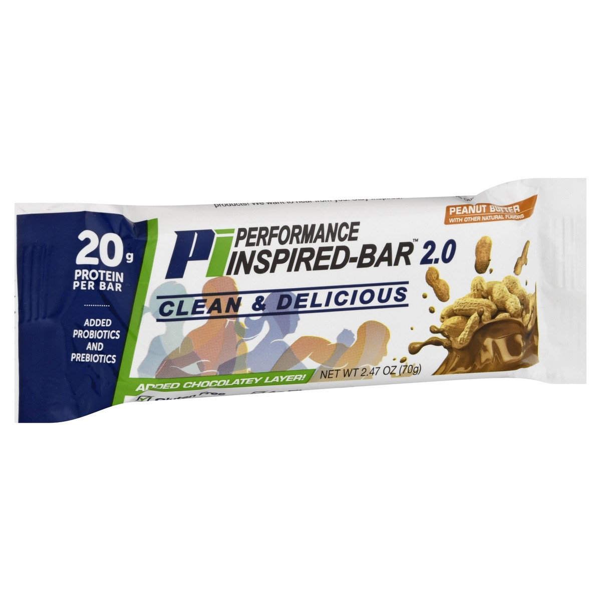 slide 12 of 13, Performance Inspired Nutrition Bar 2.0 Peanut Butter Protein Bar 2.47 oz, 2.47 oz