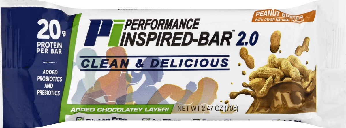 slide 5 of 13, Performance Inspired Nutrition Bar 2.0 Peanut Butter Protein Bar 2.47 oz, 2.47 oz