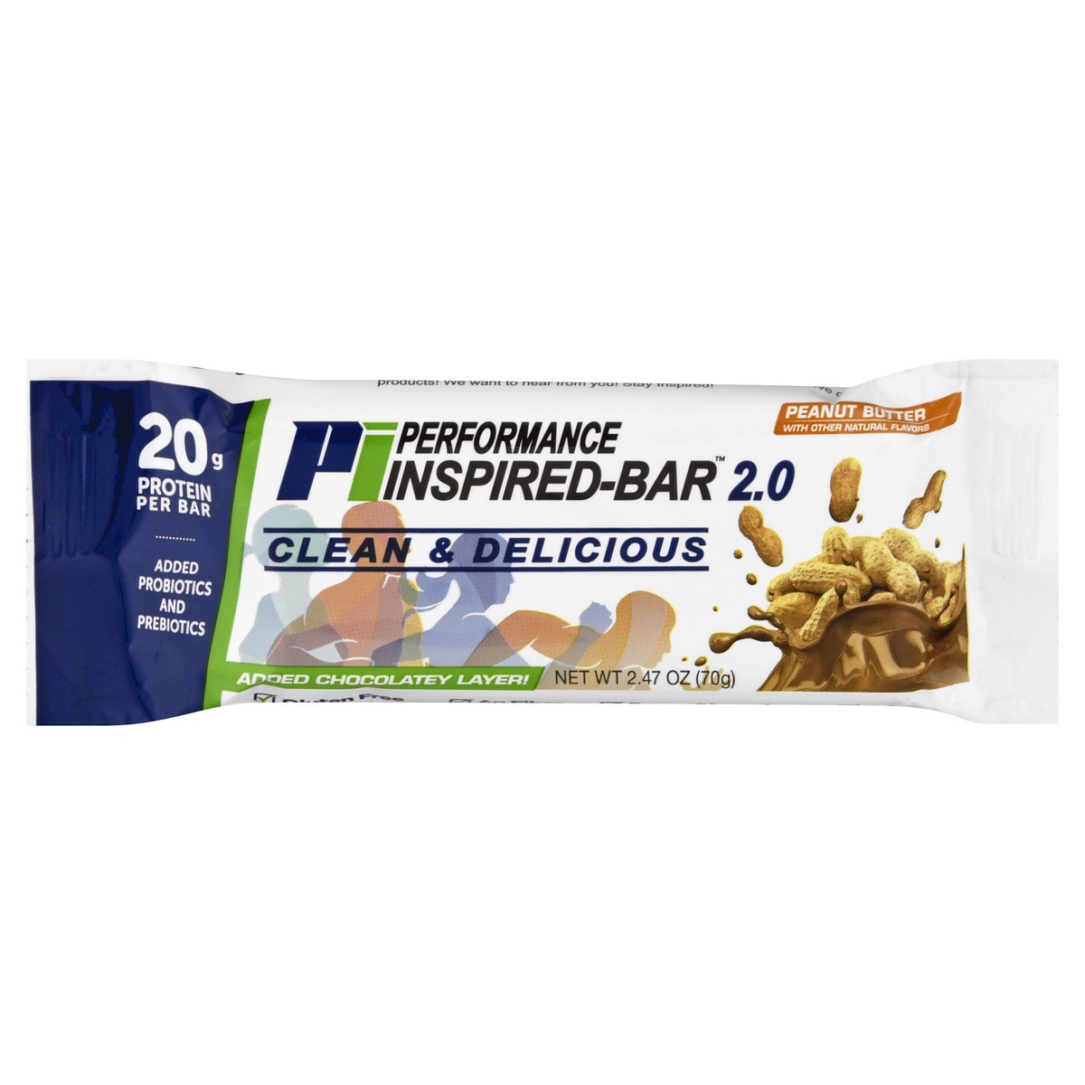 slide 2 of 13, Performance Inspired Nutrition Bar 2.0 Peanut Butter Protein Bar 2.47 oz, 2.47 oz