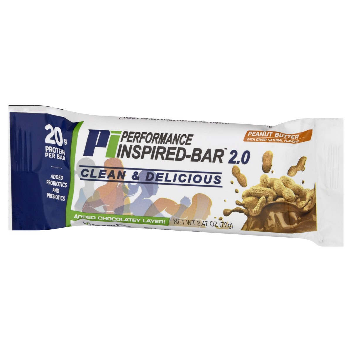 slide 9 of 13, Performance Inspired Nutrition Bar 2.0 Peanut Butter Protein Bar 2.47 oz, 2.47 oz