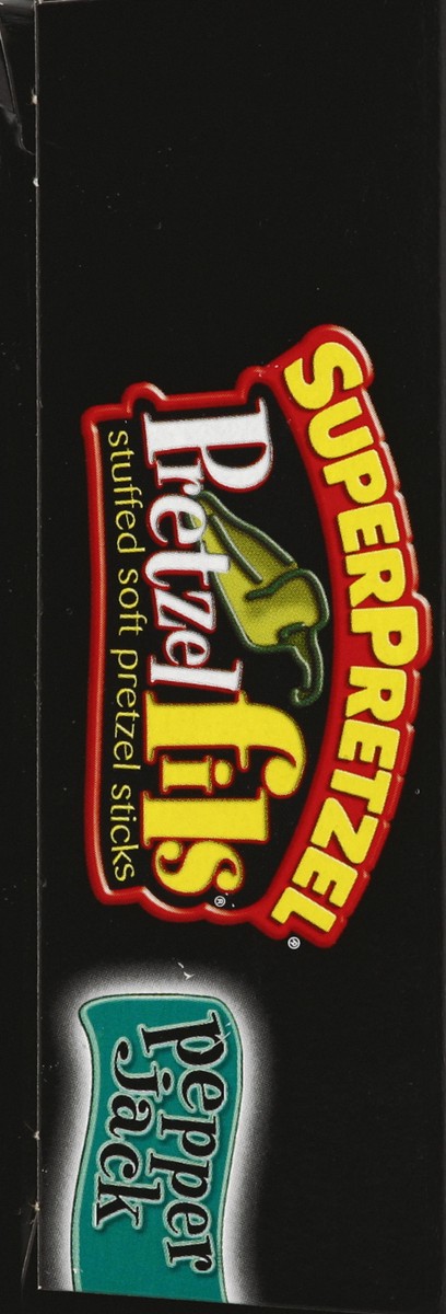 slide 3 of 4, SuperPretzel Pretzelfils Pepper Jack Soft Stuffed Pretzel Sticks, 9 oz