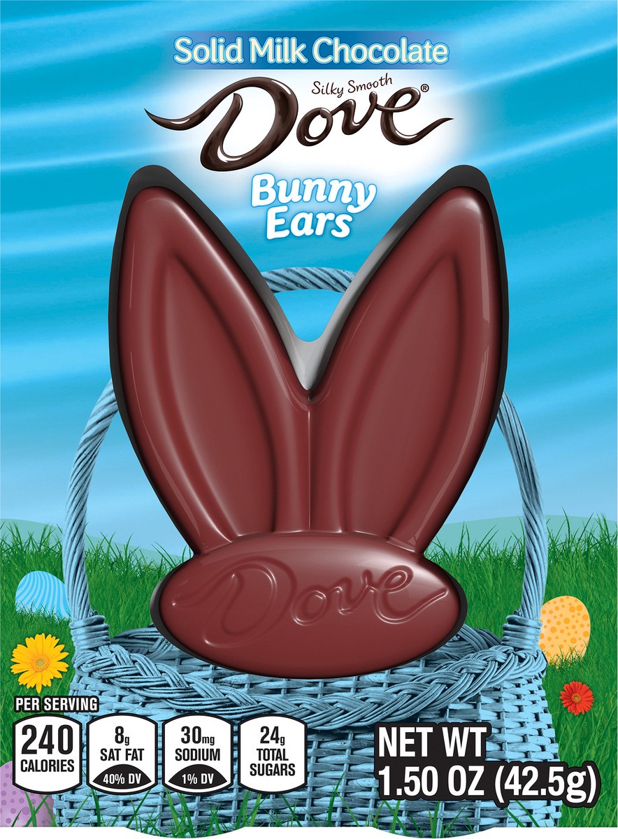 slide 1 of 8, DOVE Milk Chocolate Bunny Ears Easter Candy, 1.5 Oz, 1.5 oz