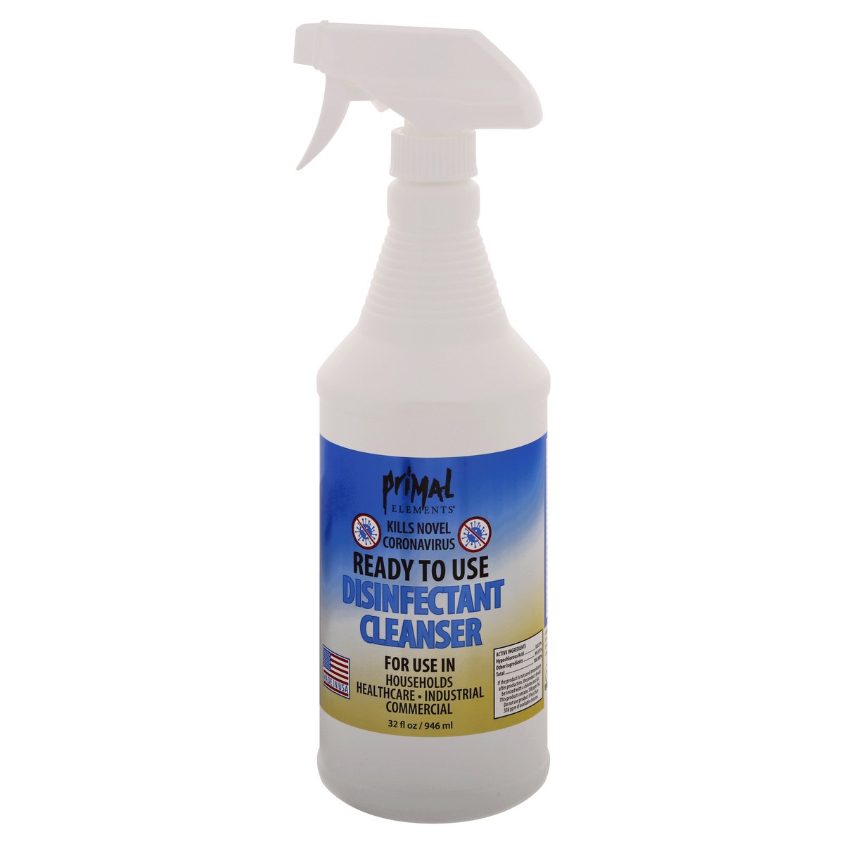 slide 2 of 12, Primal Elements Disinfectant Cleanser 32 oz, 32 oz