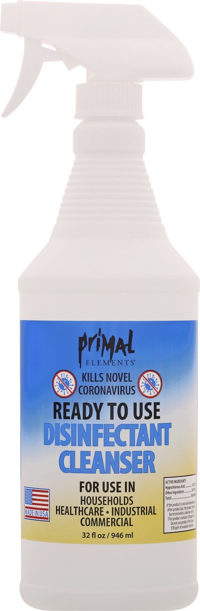 slide 12 of 12, Primal Elements Disinfectant Cleanser 32 oz, 32 oz