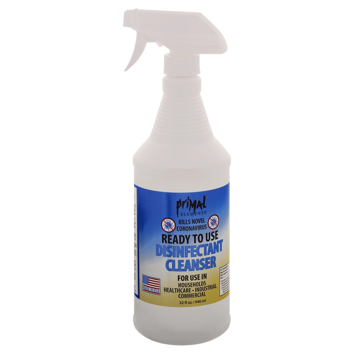 slide 3 of 12, Primal Elements Disinfectant Cleanser 32 oz, 32 oz