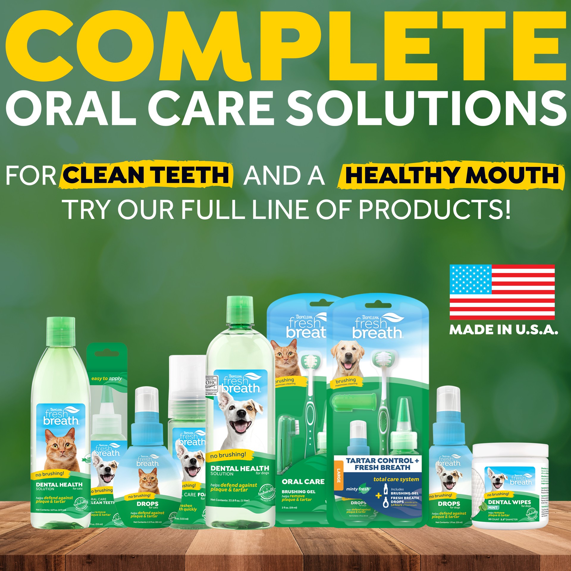 slide 8 of 9, TropiClean Fresh Breath Plaque & Tartar Control Kit for Cats, 2 oz