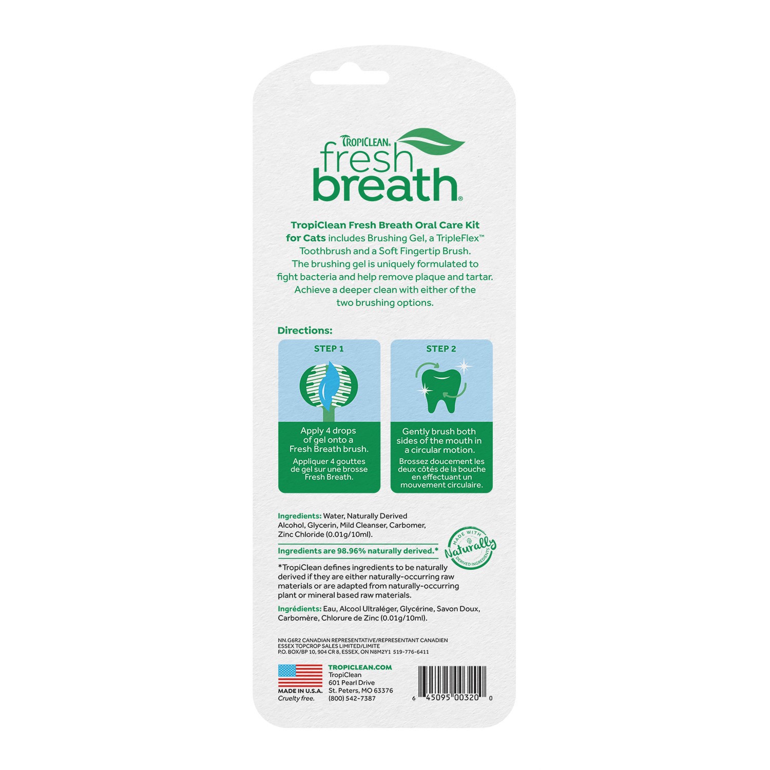 slide 6 of 9, TropiClean Fresh Breath Plaque & Tartar Control Kit for Cats, 2 oz