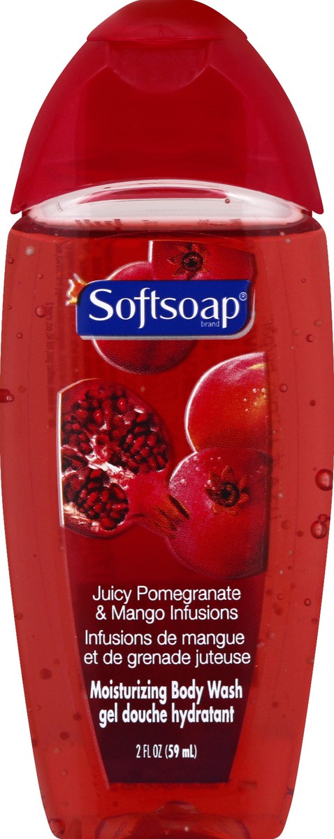 slide 6 of 6, Softsoap Pomegranate & Mango Infusions Moisturizing Body Wash, 2 oz