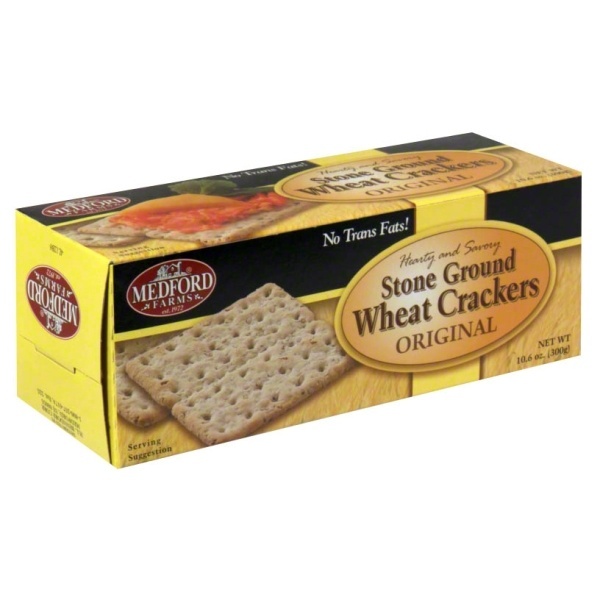 slide 1 of 1, Medford Farms Stone Ground Wheat Crackers, Original, 8.8 oz