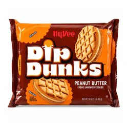 Hy-Vee Dip Dunks Peanut Butter Creme Sandwich Cookies